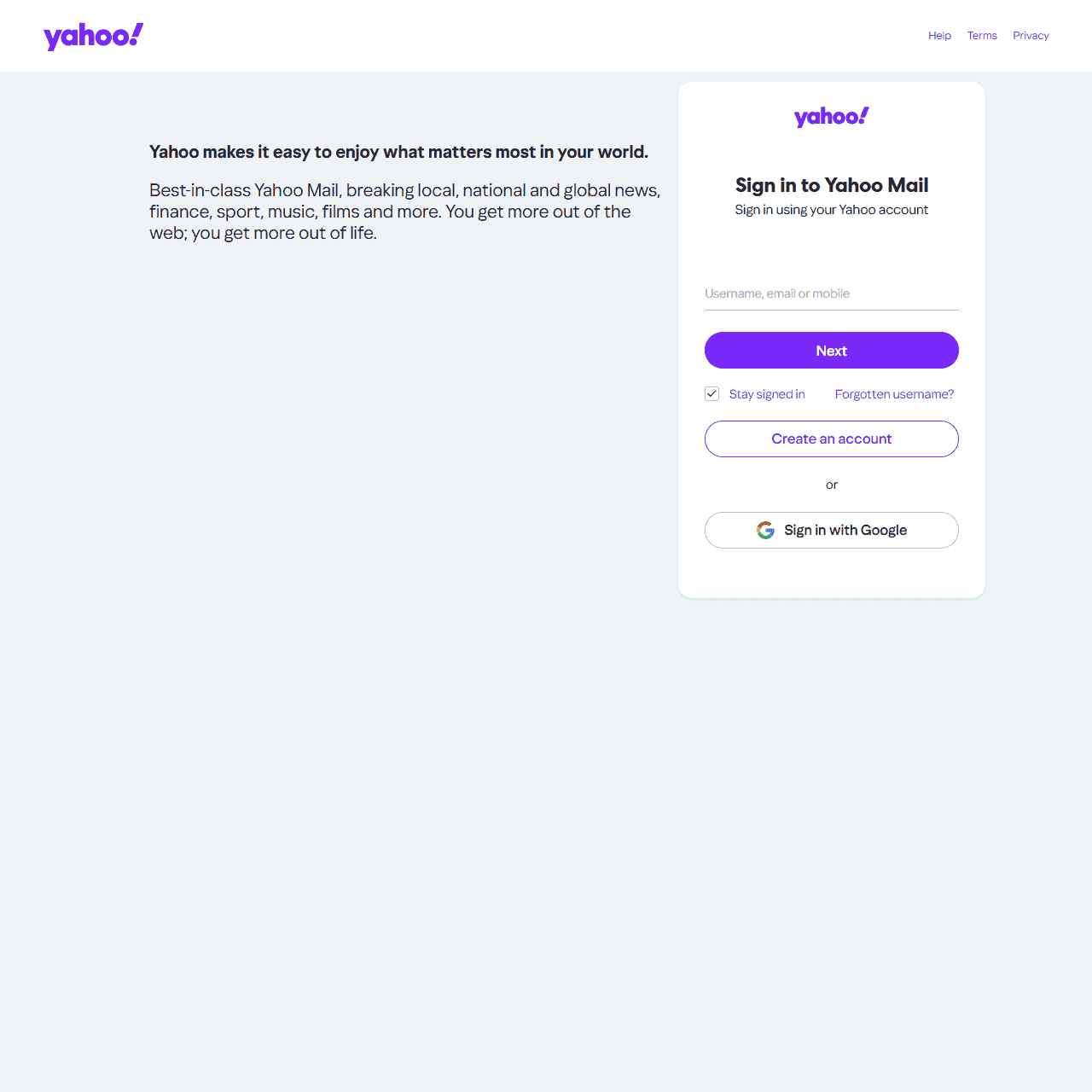 Log in - Sign in to Yahoo