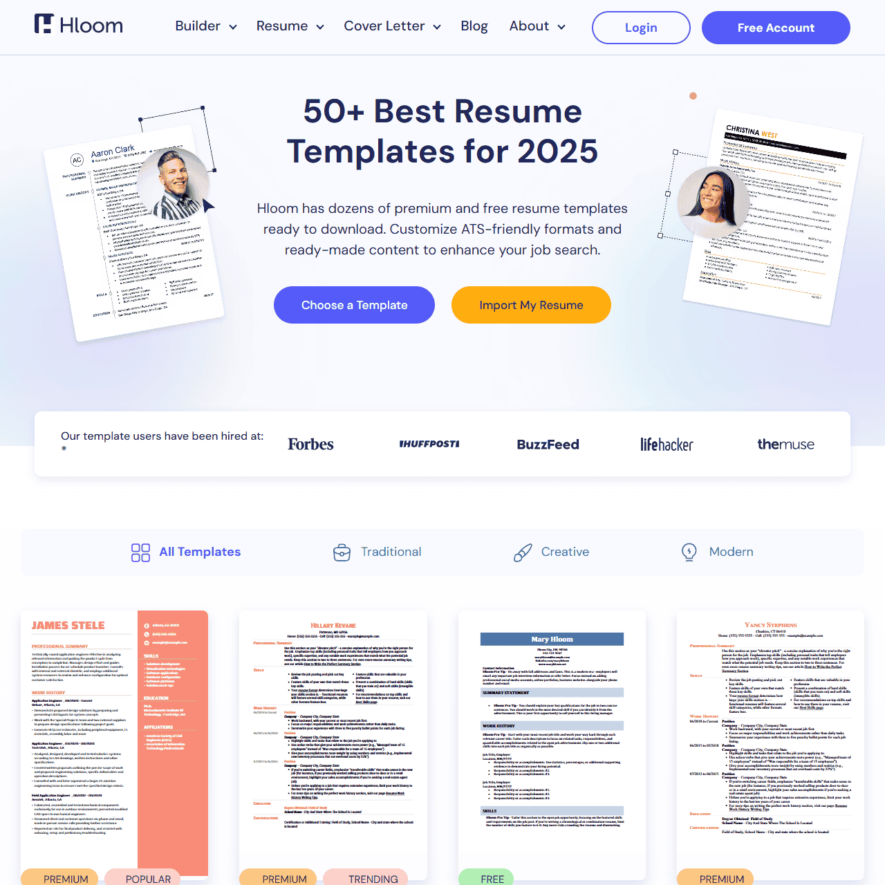 Free Resume Templates - Customize Format & Download