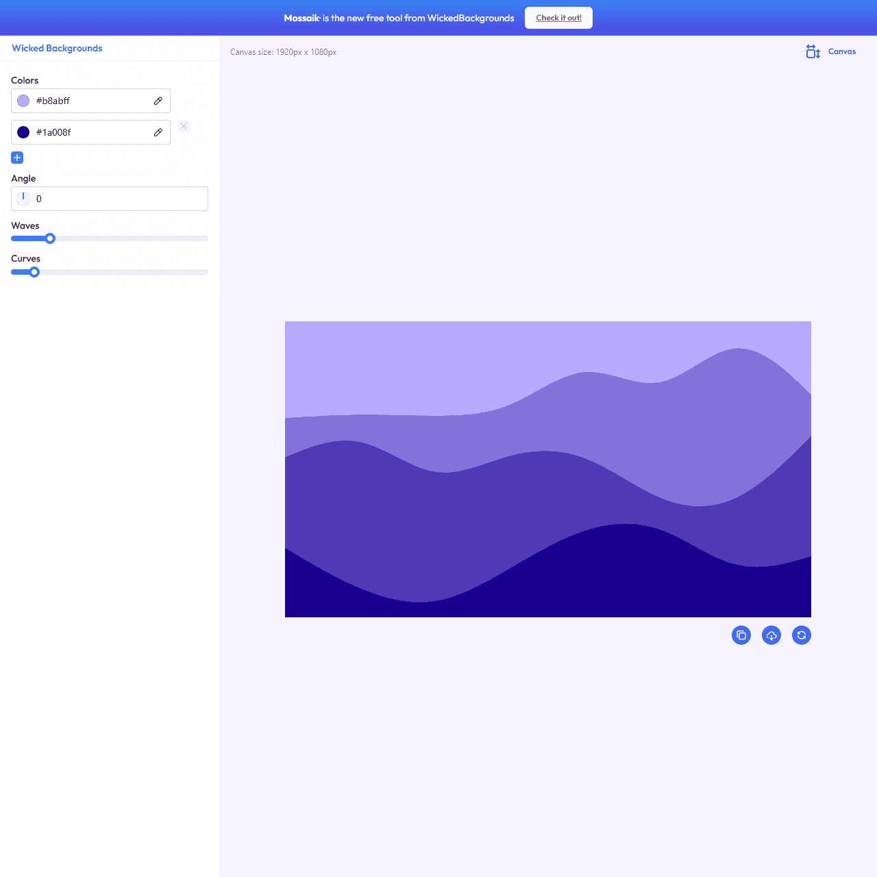 SVG Waves Background generator | Wicked Backgrounds