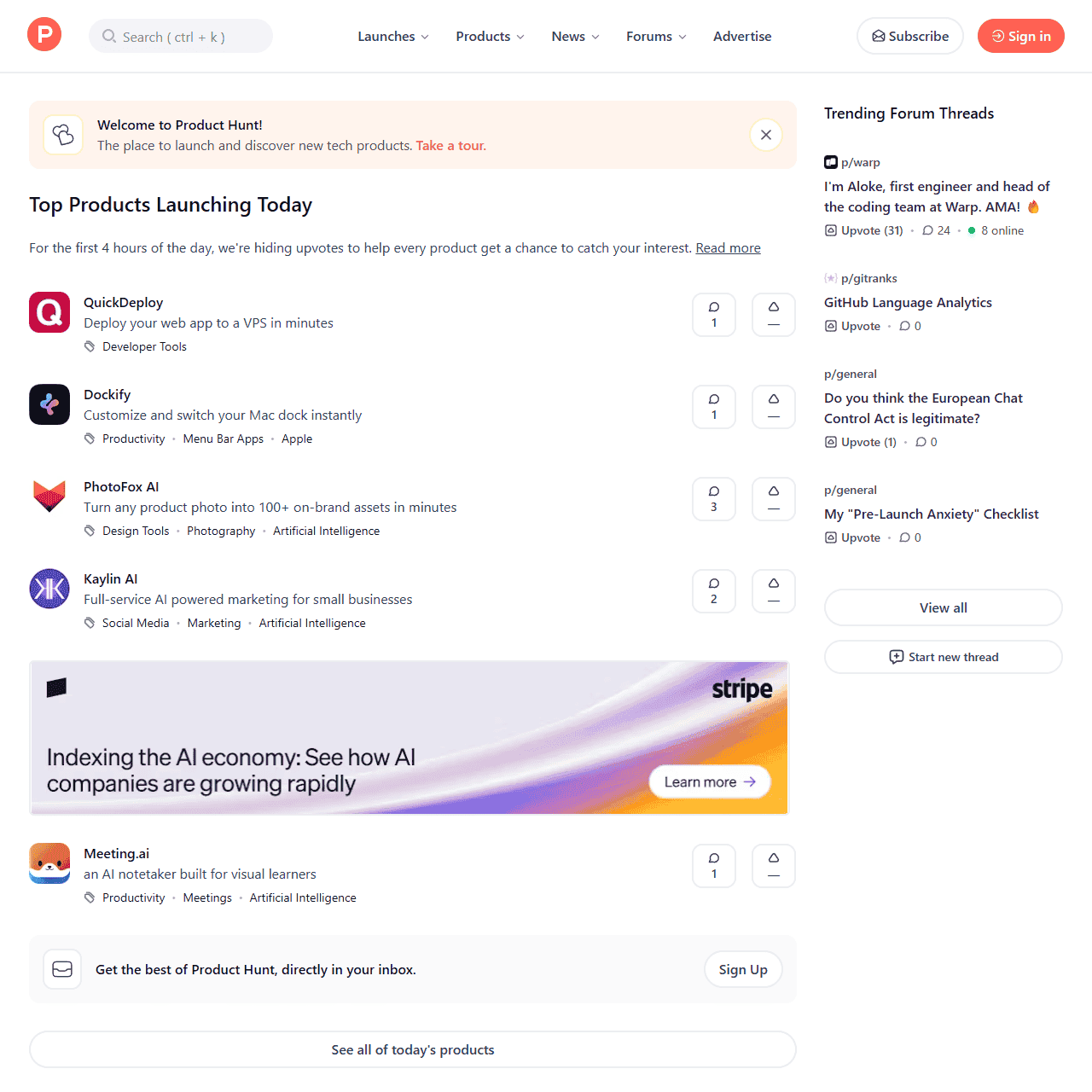 Product Hunt – The best new products in tech.