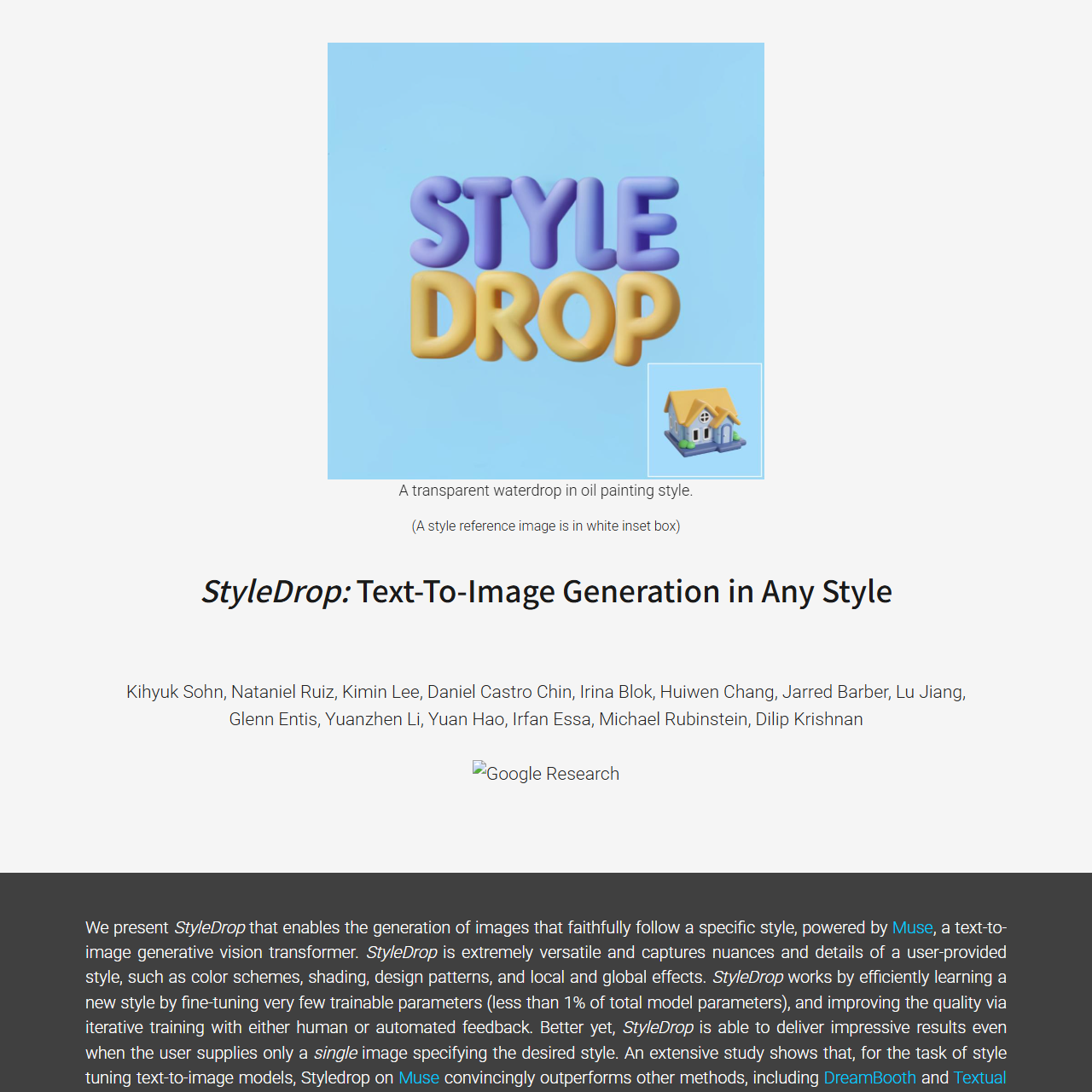 StyleDrop: Text