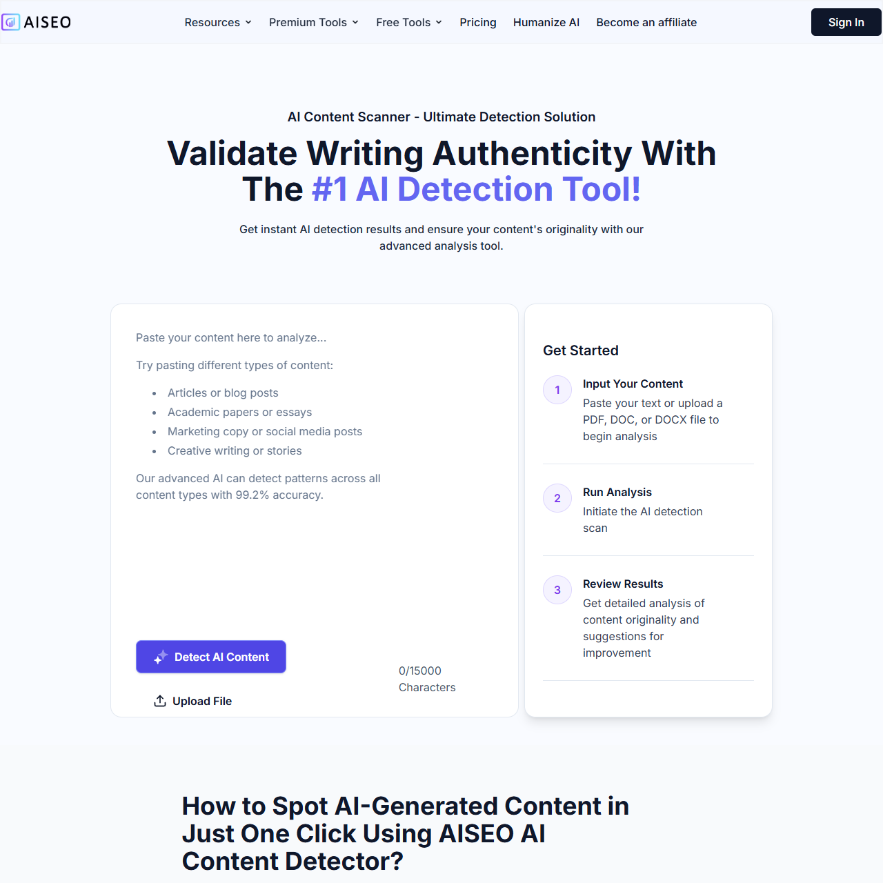 AISEO AI Content Detector