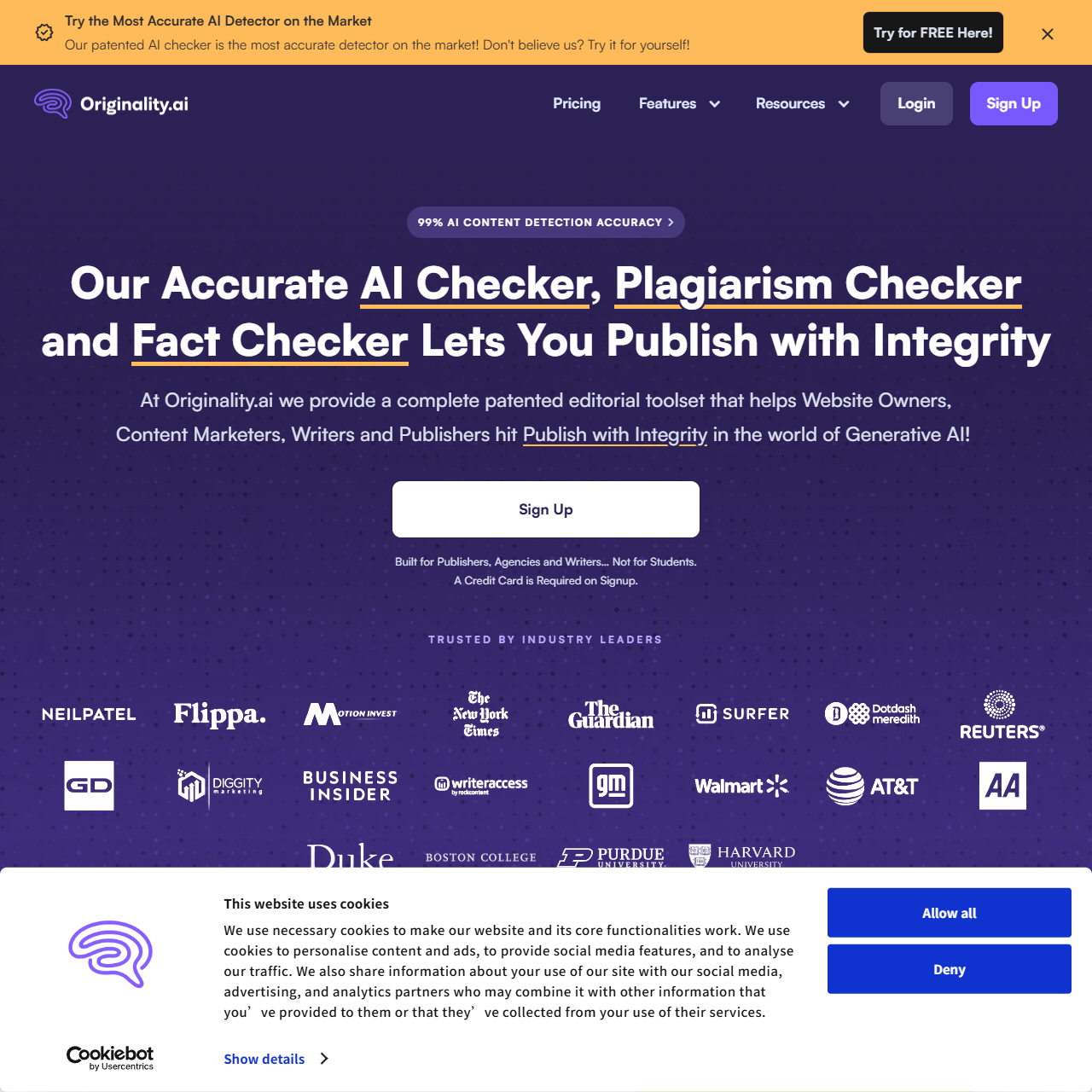 Originality AI Plagiarism and Fact Checker