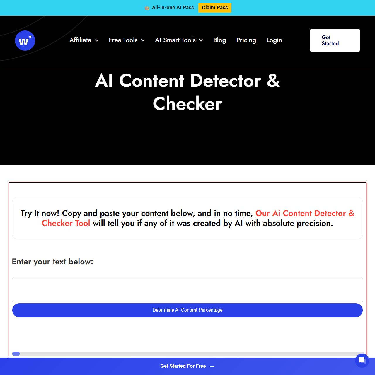 Writecream AI Content Detector